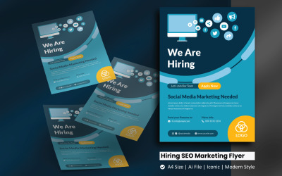 Recruitment Social Media Marketing Flyer Corporate Identity Template