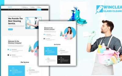 Šablona HTML5 pro úvodní stránku Winclean Cleaning Services