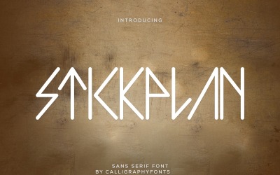 Stickplan Display-Schriftart im seltsamen Stil