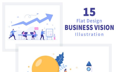 15 Visión empresarial e ilustración de destino