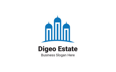 Fastigheter Digeo logotyp mallar