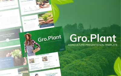 Gro.Plant Agriculture Professional Sjablonen PowerPoint presentatie