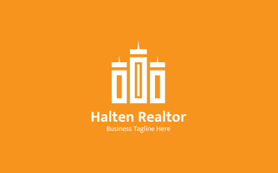 Halten Immobilien-Logo-Design-Vorlage
