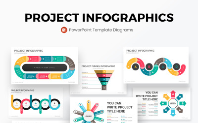 Modelo de infográficos do PowerPoint do projeto