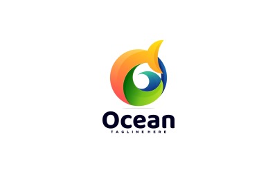 Ocean Gradient färgglada logotyp