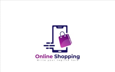 Online Shopping Logo Design Template