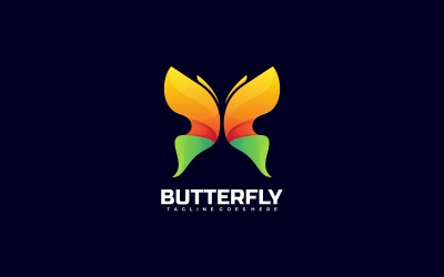 Schmetterlings-buntes Logo-Stil