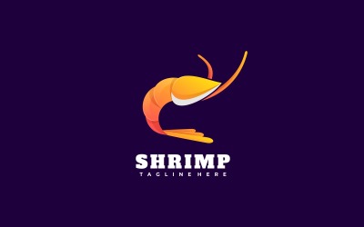 Shrimp Gradient Colorful Logo Template
