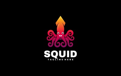 Squid Gradiënt Kleurrijk Logo Sjabloon