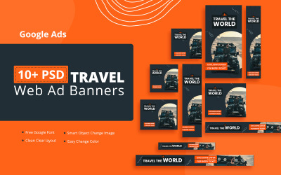 创意旅行谷歌广告横幅社交媒体