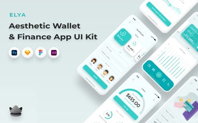 Elya - Kit interfaccia utente per app mobile Wallet e finanza