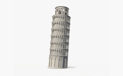 Pisa Tower PBR MidPoly 3d-modell
