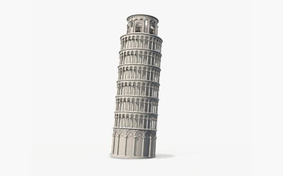 Pisa Tower PBR MidPoly Modelo 3d
