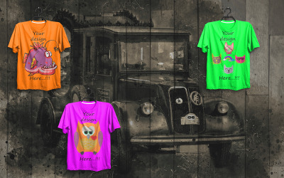 T-shirt Display Showcase Mockup 01 - PSD Template