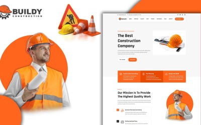 Buildy Modern Construction Landing Page HTML5-mall