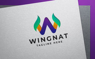 Flügel Natur Buchstabe W Logo