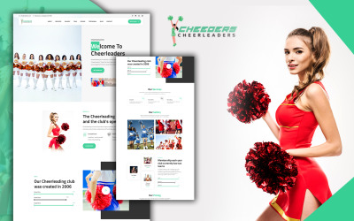 Modelo HTML5 da página de destino Cheerleaders limpa e fácil