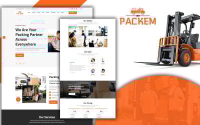 Packem Transport & Logistics Landing Page HTML5 Template