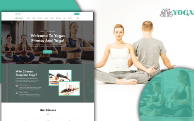 Šablona HTML5 pro vstupní stránku Yogas Yoga Studio