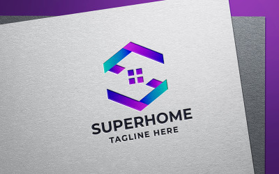 Super Home Buchstabe S professionelles Logo