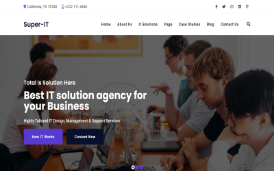 SuperIt - Plantilla HTML para empresas de soluciones, software, tecnología y servicios de TI