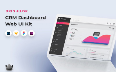 Brinhildr - Kit d'interface utilisateur Web du tableau de bord CRM