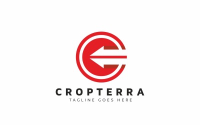 Cropterra C Letter Arrows Logo Template