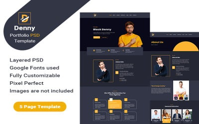 Denny – Personal Portfolio PSD Template