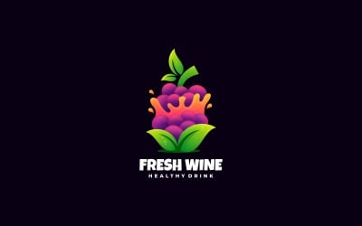 Fresh Wine Gradient Colorful Logo