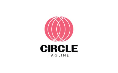 Logotipo do círculo - modelo de design de logotipo abstrato