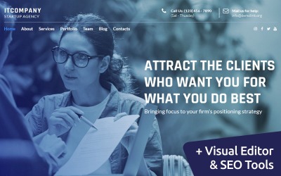 Modèle de site Web de démarrage d'entreprise informatique Moto CMS