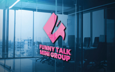 Modelo de logotipo de mídia social do Funny Talk