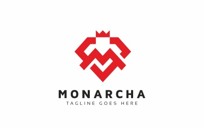 Monarch M Letter Logo Template