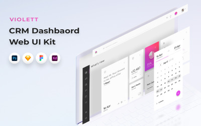 Violett - Набор веб-интерфейса Aesthetic CRM Dashboard