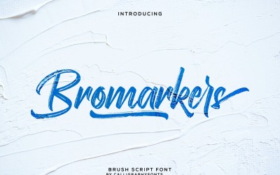 Bromarkers egyedi, kézzel készített ecset betűtípus