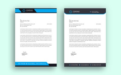 Corporate Business Letterhead Template Simple Design