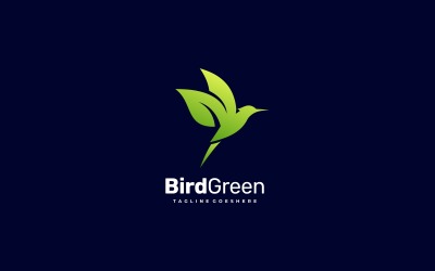 Logo colorato sfumato di foglia di uccello