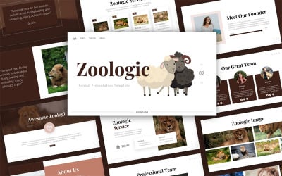 Modèle PowerPoint de présentation d&amp;#39;animaux zoologiques