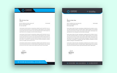 Modello di carta intestata aziendale aziendale Design semplice