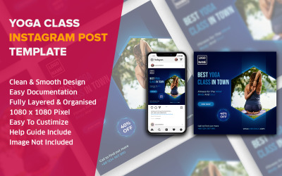 Lezione di yoga Instagram Social Media Post Design
