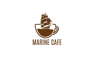 Marine Cafe logó sablon