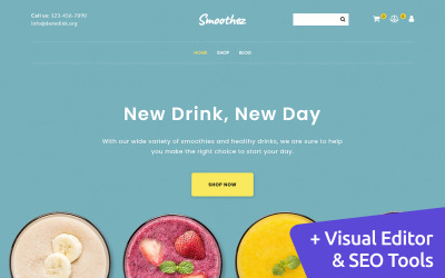 Modèle de site Web de smoothies