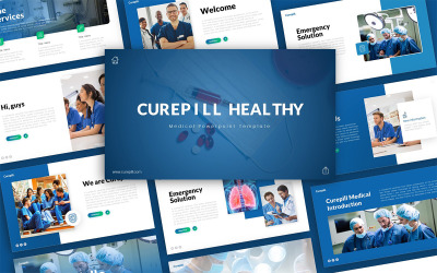 Modelo de PowerPoint de apresentação médica do Curepill
