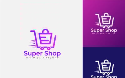 Online Super Shop logótervezés