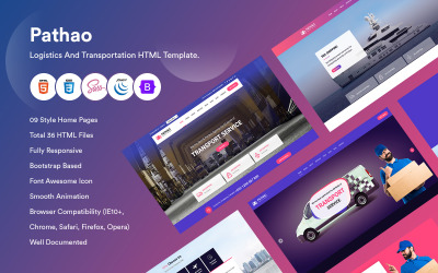 Pathao - Lojistik ve Taşımacılık HTML Şablonu.