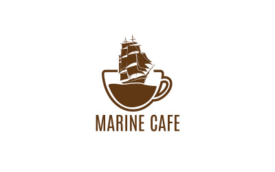 Plantilla de logotipo de Marine Cafe
