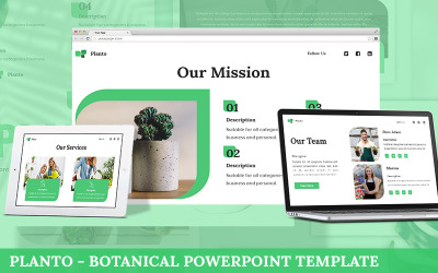 Planto - Ботанический шаблон PowerPoint
