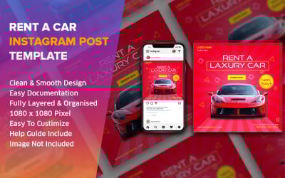 Rent a Car Instagram Social Media Post Design