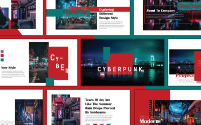 Шаблон ключевого сообщения Cyberpunk