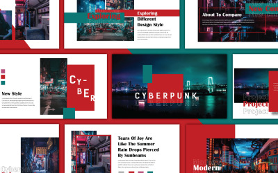 赛博朋克主题演讲模板